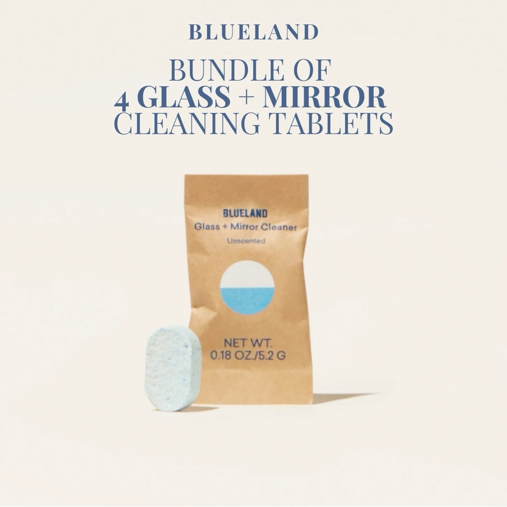 Blueland Glass and Mirror Cleaning Tablets - Bundle of 4 tablets